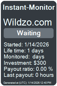 wildzo.com Monitored by Instant-Monitor.com
