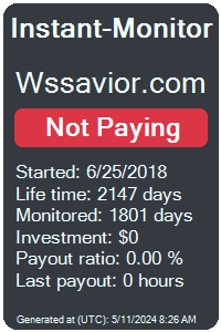 wssavior.com Monitored by Instant-Monitor.com