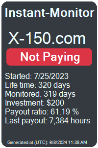 x-150.com Monitored by Instant-Monitor.com