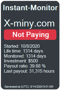 x-miny.com Monitored by Instant-Monitor.com