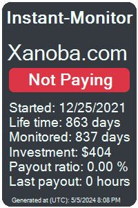 xanoba.com Monitored by Instant-Monitor.com