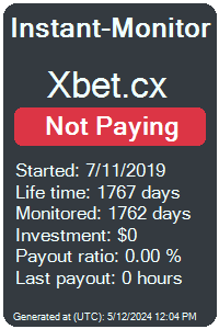 xbet.cx Monitored by Instant-Monitor.com