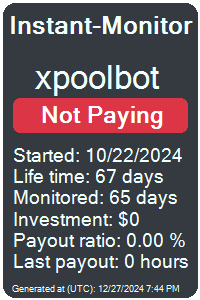 xpoolbot Monitored by Instant-Monitor.com