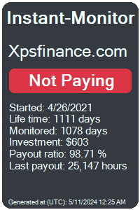 xpsfinance.com Monitored by Instant-Monitor.com