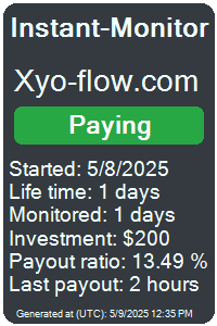 xyo-flow.com Monitored by Instant-Monitor.com
