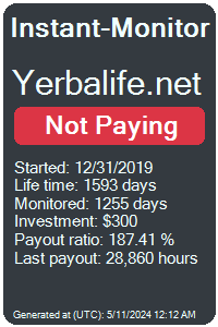 yerbalife.net Monitored by Instant-Monitor.com