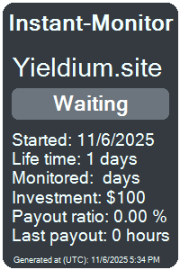 yieldium.site Monitored by Instant-Monitor.com