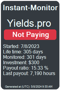yields.pro Monitored by Instant-Monitor.com
