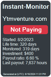 ytmventure.com Monitored by Instant-Monitor.com