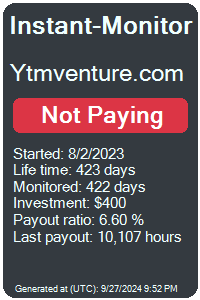 ytmventure.com Monitored by Instant-Monitor.com