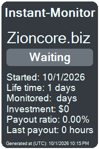 zioncore.biz Monitored by Instant-Monitor.com